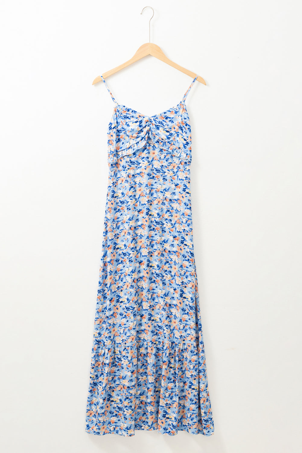 Sky Blue Floral Maxi Dress