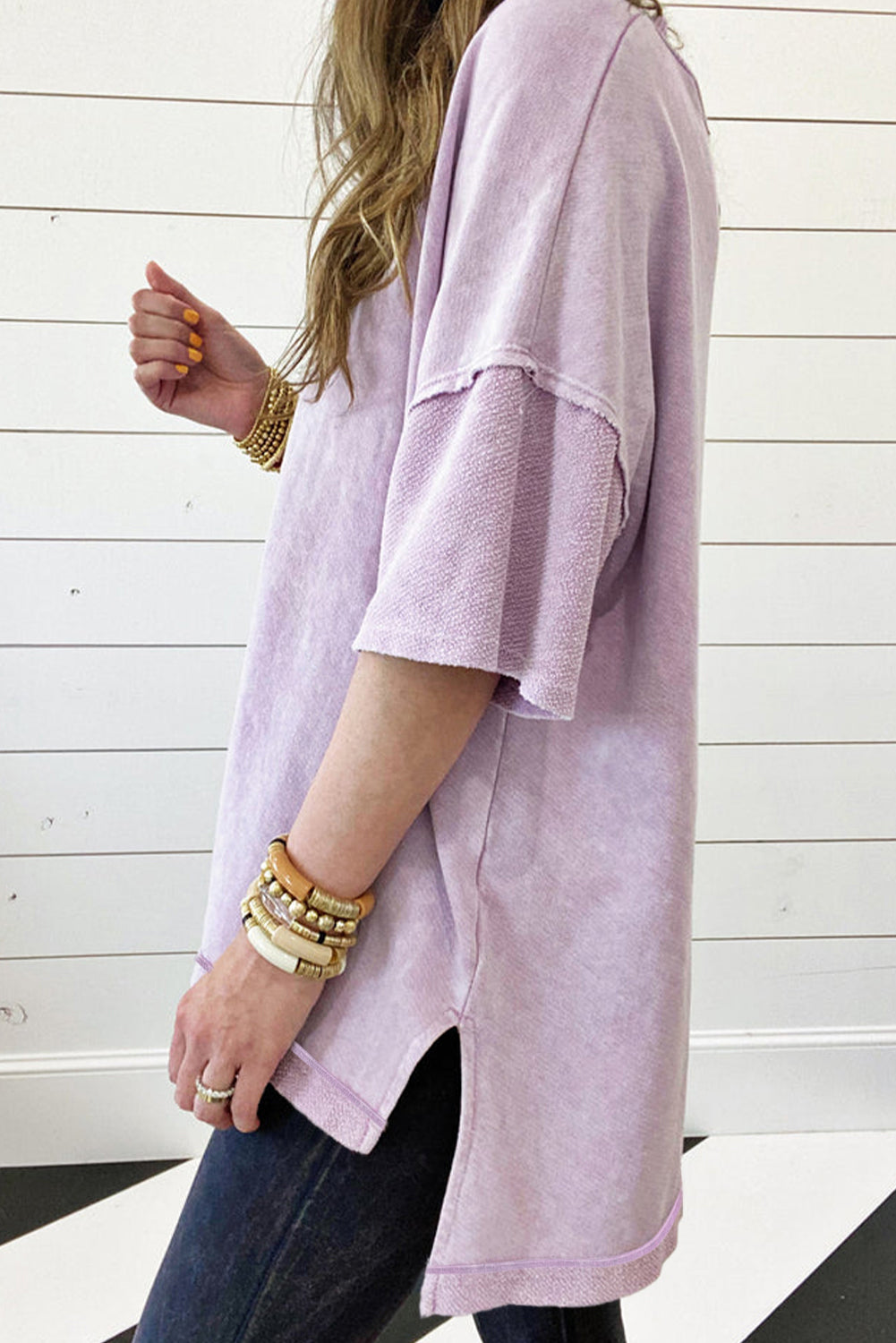 Orchid Petal Oversized Tee