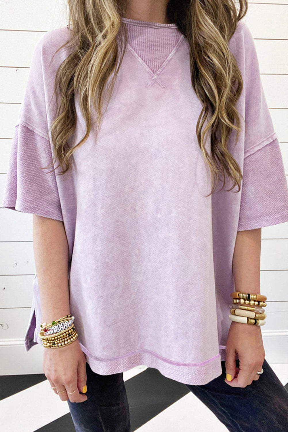 Orchid Petal Oversized Tee