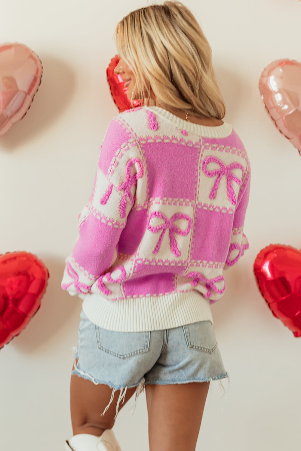 Pink Bow Sweater